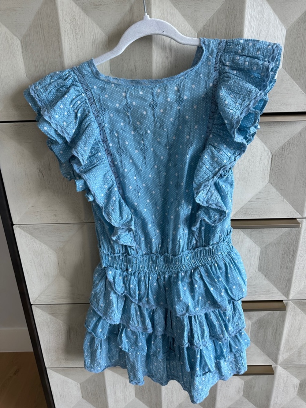 LoveShackFancy Powder Blue Polka Dot Dress - Picture 4 of 5